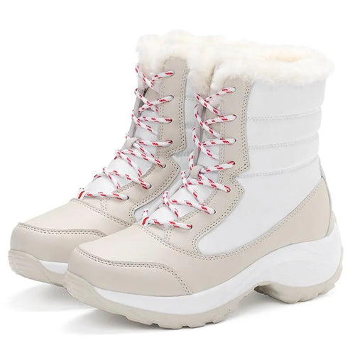 Winter Shoes Waterproof Boots Women Snow Boots Plush Warm Ankle Boots