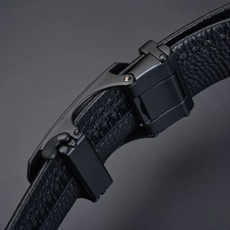 Men's automatic belt buckle belt leather high quality luxury designers work business men's fashion straps not to bring a gift bo