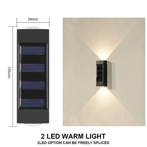 Solar Wall Lamp Outdoor Waterproof Led Solar Light Up And Down