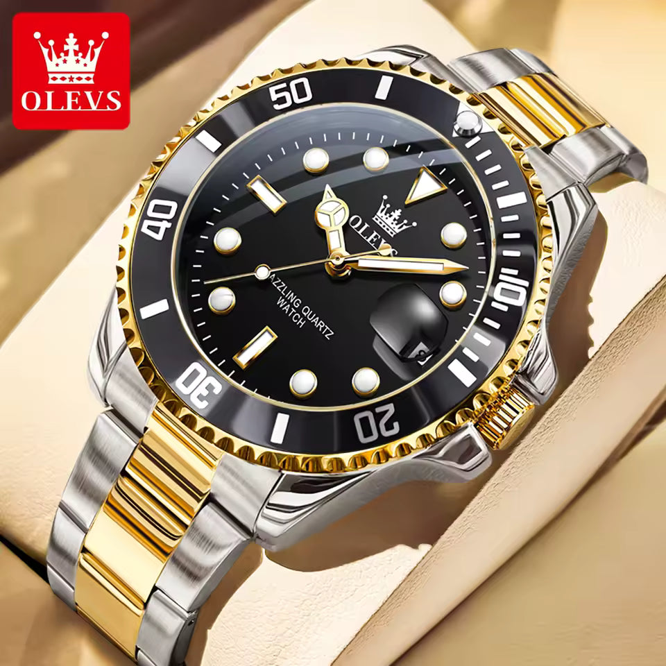 OLEVS 5885 Men's Luxury Watch Original Brand Waterproof Quartz