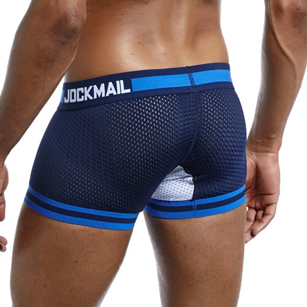 JOCKMAIL Man Underpants Boxershorts Mesh Nylon Men Boxers Male Breathable Underwear Men’s Panties Soft Boxer 2023