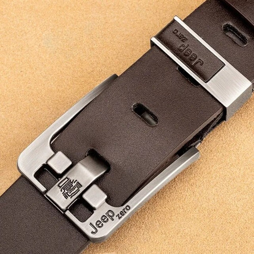 Luxury Belt for Men Genuine Leather Belt Metal Pin Buckle High Quality