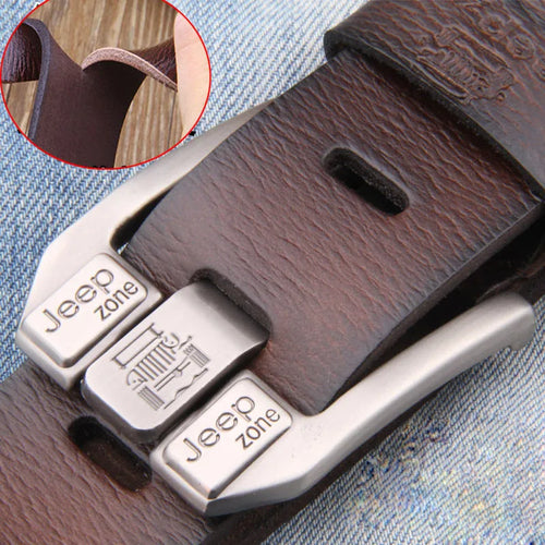 Luxury Belt for Men Genuine Leather Belt Metal Pin Buckle High Quality