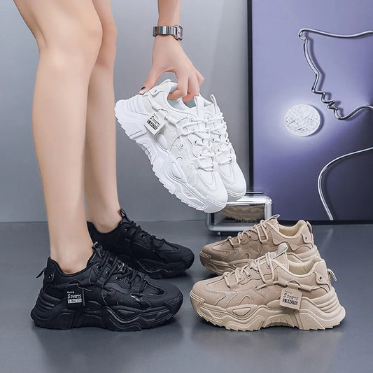 Dad Shoes Women's Shoes Spring Autumn All-match Thick-soled Chuncky Sneakers Fashion Casual Shoes Outdoor Lightweight Sneakers