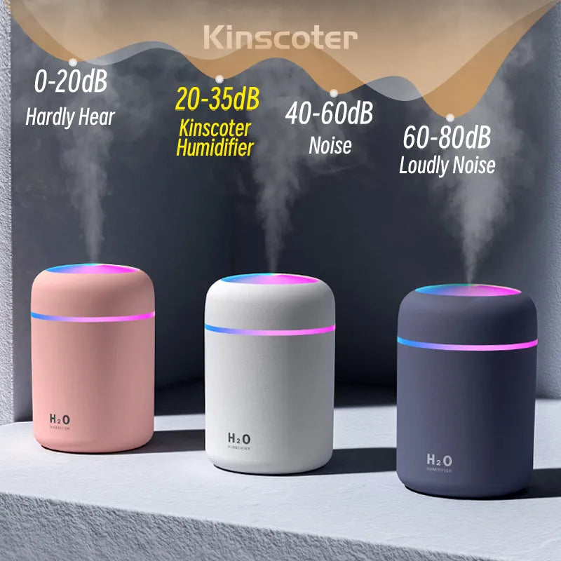 300ml H2O Air Humidifier Portable Mini USB Aroma Diffuser With Cool