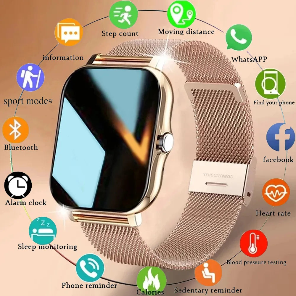 Smart Watch Men Women 2024 Fitness Bluetooth Call Connected Watches