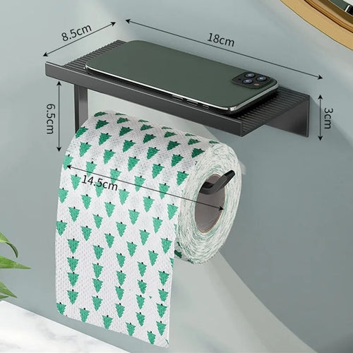 Toilet Paper Dispenser Bathroom Toilet Paper Holder Stand Wall Shelf