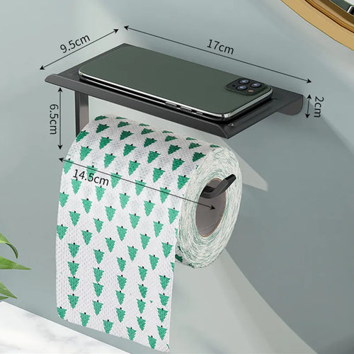 Toilet Paper Dispenser Bathroom Toilet Paper Holder Stand Wall Shelf