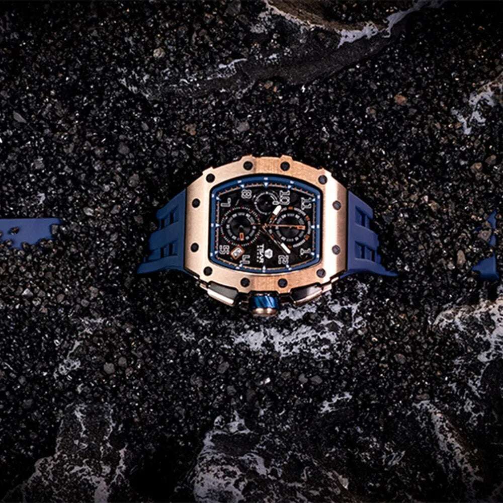 Luxury brand imported quartz movement men's fashionable and cool watch with 50M waterproof luminous