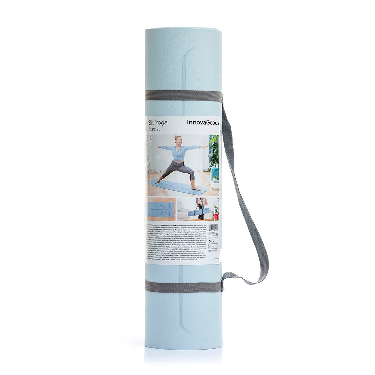 Non-slip Yoga Mat with Position Lines and Exercise Guide Asamat