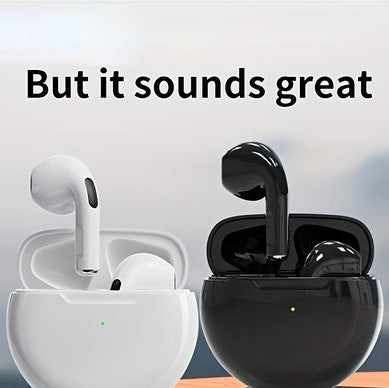 Wireless Earbuds Pro6 TWS Waterproof In-Ear Hi-FI Stereo Improved Noise Reduction