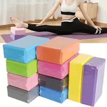2 X Gym Blocks Foam Brick Fitness Set Tool Yoga Bolster Pillow Cushion Stretching Body shaping