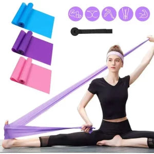 Yoga Pilates Resistance Band Long Training Stretch Bands for Physical Therapy Lower Body home Strength Elastic Exercise Bands