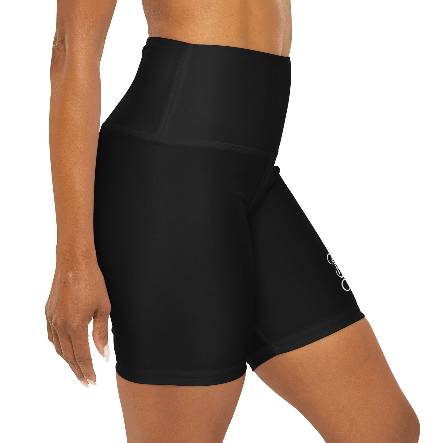 Womens High Waisted Black Yoga Shorts, Bride Accessories