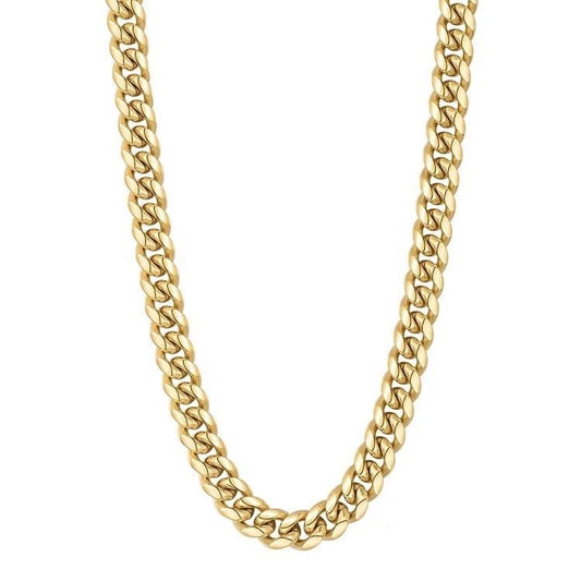 18k gold plated Blaire Chunky Chain Necklace, 18-inch, hypoallergenic and tarnish resistant.