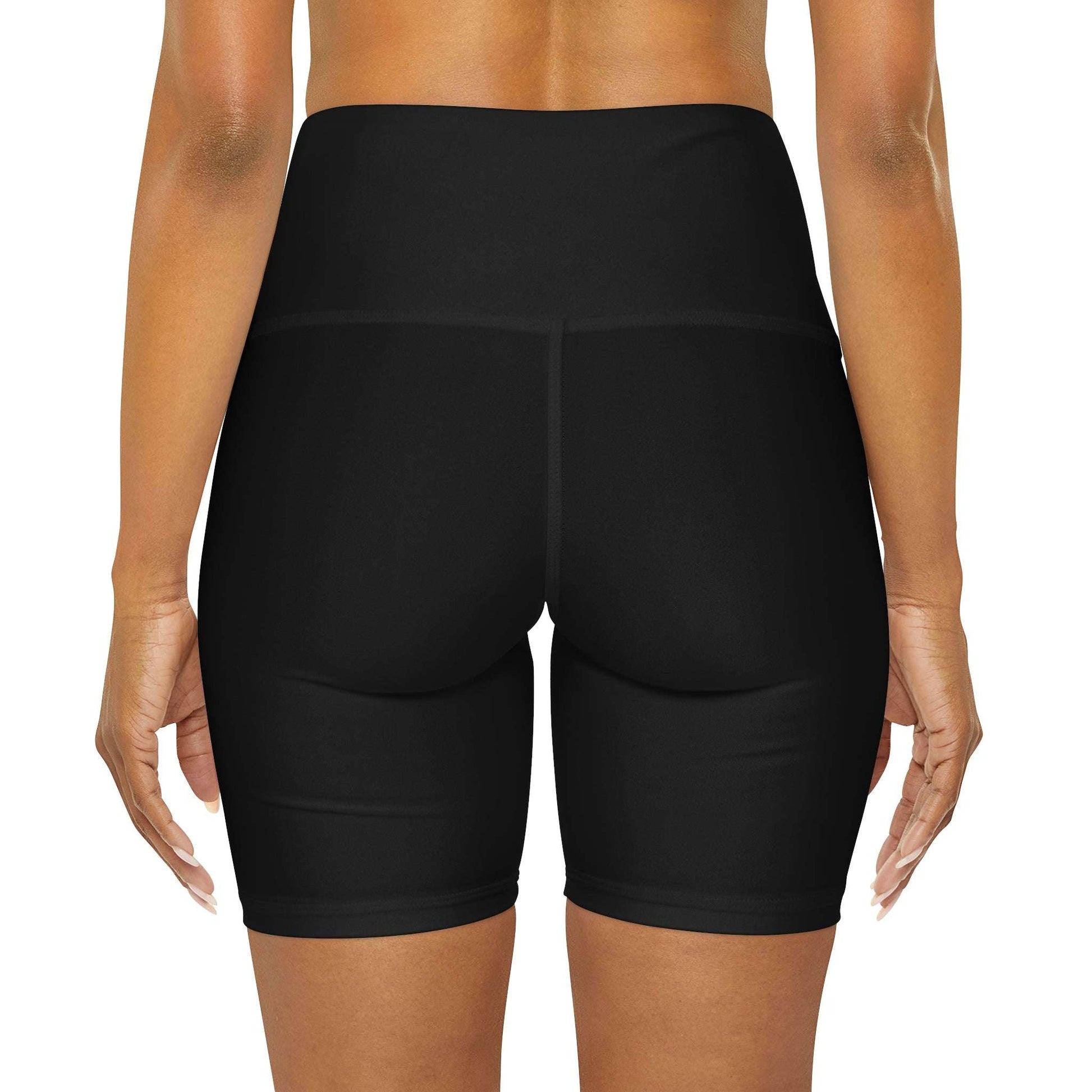 Womens High Waisted Black Yoga Shorts, Bride Accessories