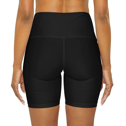 Womens High Waisted Black Yoga Shorts, Bride Accessories