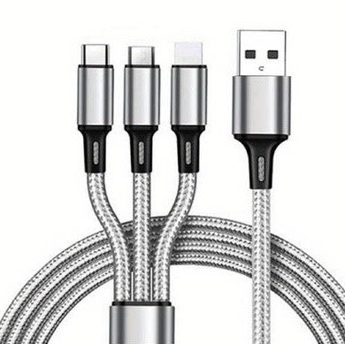 Super Fast 3 in 1 Micro USB Mobile Phone Charging Cable For Iphone Android Micro Type C